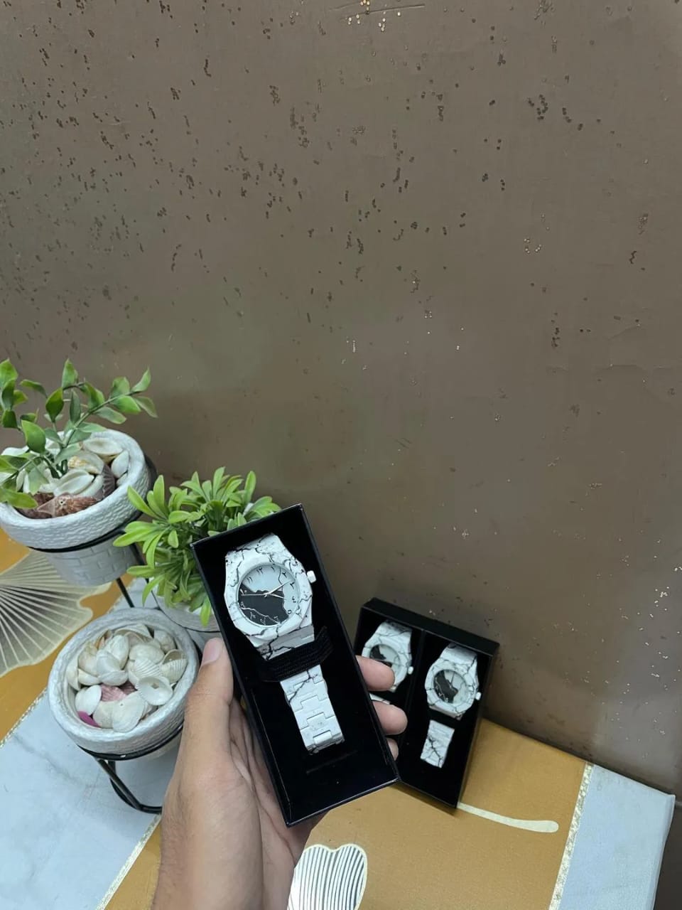 New Aura Watch - White Arabic Aura Watch With Box -1 pc